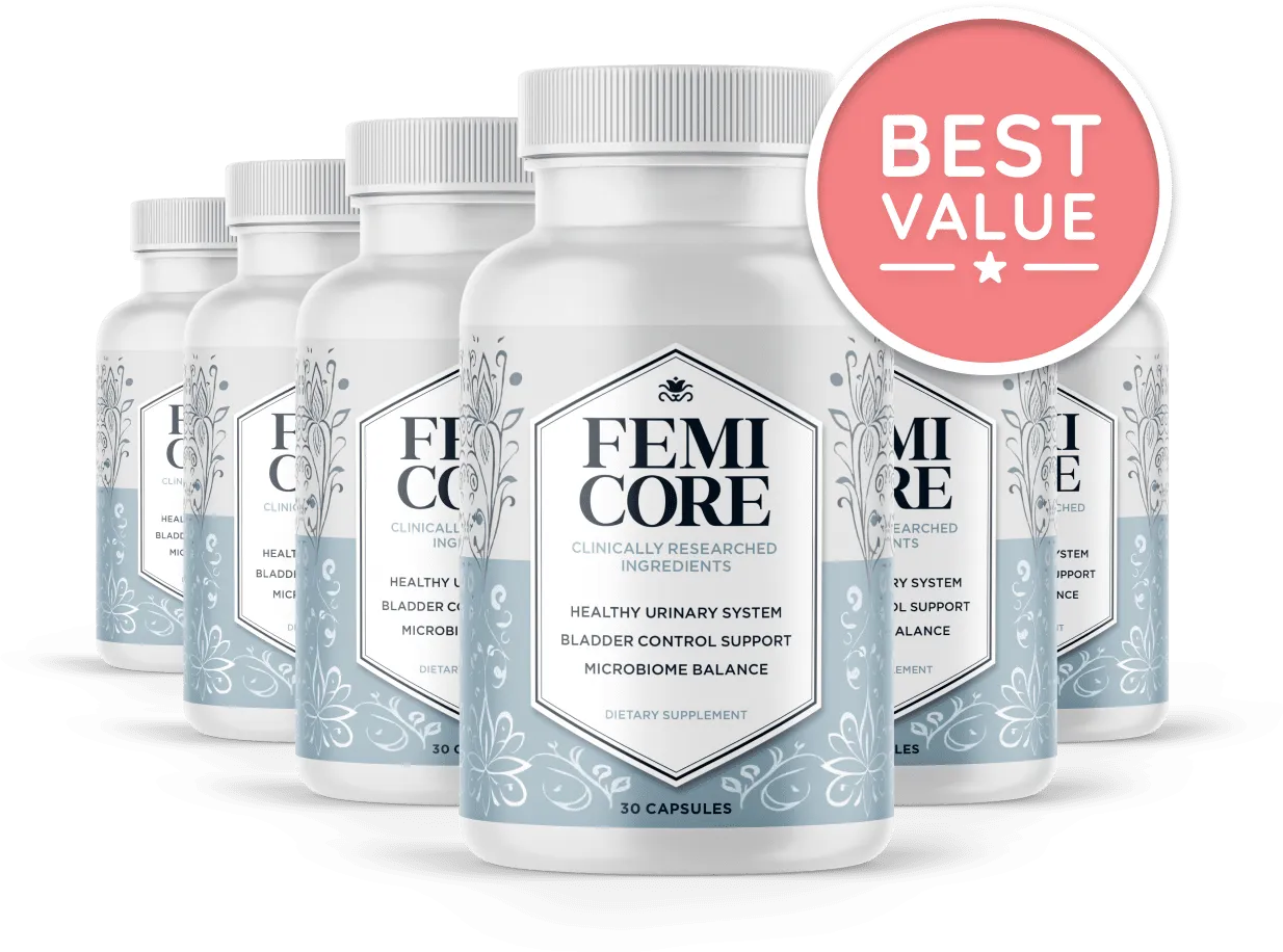 FemiCore bladder support supplement for women — 6 bottle pack